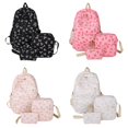 thumbnail image 4 of Korean Fashion Bow Print Women Fashion Backpack Set Simple Student Schoolbag Three Set for School Use, 4 of 6