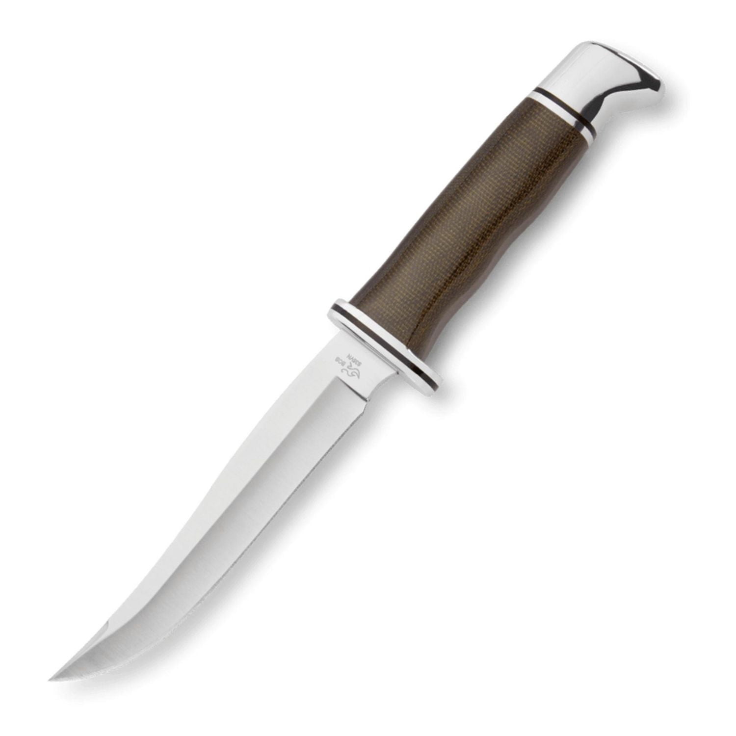 Couteau de chasse Buck 105 Pathfinder® – Lame clip S35VN, manche Micarta, étui en cuir – Fabriqué aux États-Unis, garantie éternelle