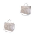 thumbnail image 2 of kurtrusly Style With Trendy And Spacious Tote Bag Fashionable And Versatile Messenger Bag creamy white 2Set, 2 of 6