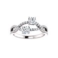 thumbnail image 3 of 3/4ct Two Stone Forever Us Diamond Engagement Ring White Yellow Rose Gold, 3 of 4