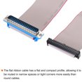 thumbnail image 4 of Unique Bargains 40Pin Flat Ribbon Cable Grey DB37 Male to FC-40P 2.54mm Pitch 30cm Length DB Serial Port Cable with 2 Screws, 4 of 5