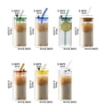 thumbnail image 3 of VogueV Lidded Glass Tumbler with Straw - Heat-Resistant Reusable Drinkware E, 3 of 8
