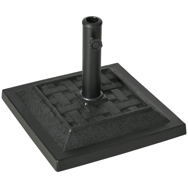 Outsunny Base de Parasol de Patio Robuste 26 lb Support de Parasol en Résine Noir