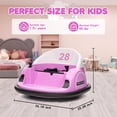thumbnail image 3 of EDTara 12V Electric Ride On Bumper Car for Toddlers, Remote Control, LED Lights, 360 Degree Spin, Battery Display, Music, Perfect Toy Gift, 3 of 7