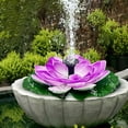 thumbnail image 5 of Solar Powered Floating Pond Fountain with Interchangeable Nozzles | Leaf & Flower Design | 30-60cm Water Spray Height | Weather-Resistant Outdoor Water Feature for Garden Decor, 5 of 5