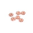thumbnail image 4 of 100 Pieces Rose Gold Color Snowflake Flower Design Alloy Spacer Beads Jewelry Making Findings for Necklace Bracelets Anklets Making 4mm, 4 of 7
