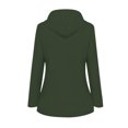 thumbnail image 3 of Veste Coupe-Vent à Capuche pour Femmes Grande Taille Imperméable Unie Manteau de Pluie Extérieur Plus Imperméable à Capuche Vestes Coupe-Vent Manteau Uni Imperméable en Liquidation, 3 of 4