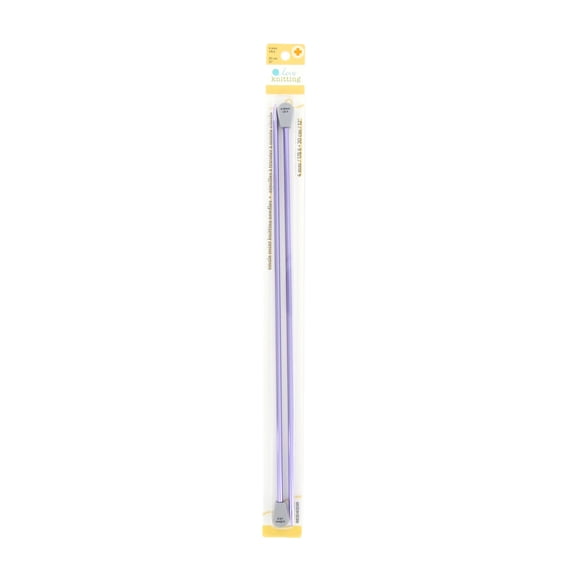 LOVE KNITTING Aluminium Single Point Knitting Needles, 30 cm (12 in), 4 mm (US 6)