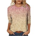 thumbnail image 1 of HKEJIAOI Hauts à Manches 3/4 pour Femmes Slim Fit S Summer Blouse, 1 of 5