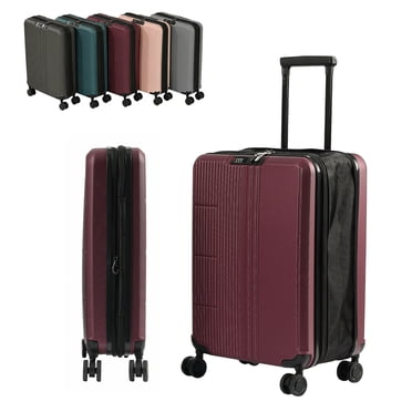 Halicool Carry-On Luggage - 20-Inch Lightweight Hardside Suitcase with 360° Spinner Wheels, Expandable Rolling Suit Case with TSA Lock, 20 Inch Red