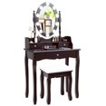 thumbnail image 1 of Costway Makeup Vanity Dressing Table Set w/10 Dimmable Bulbs and Touch Switch Brown, 1 of 10