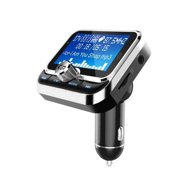 Yhmxh Car Mounted Bluetooth MP3 Player Car Audio FM Transmitter Telephone Hands Multilingual Display Car Accessories Automobile Tools Car Supplies Decorations