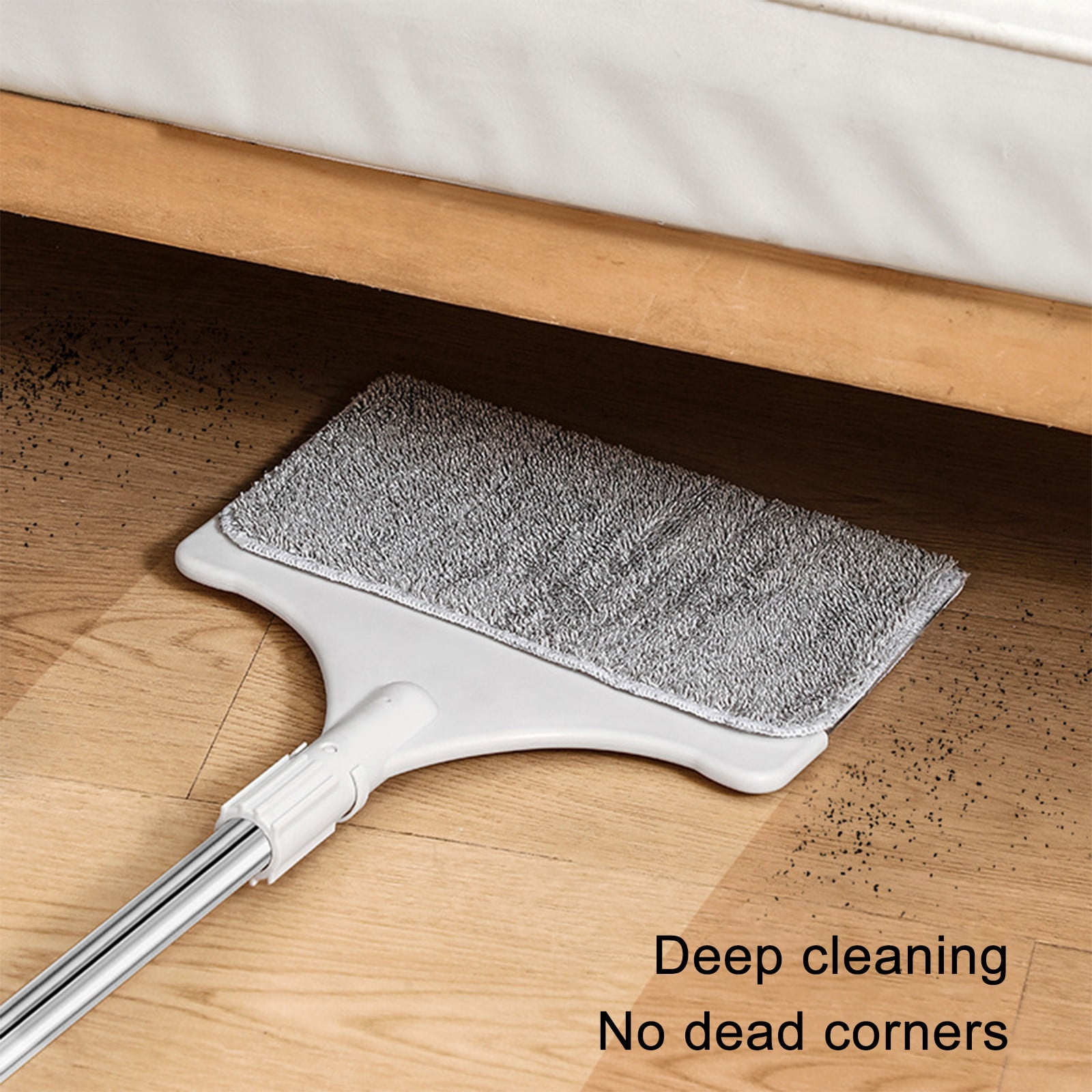 Fwttom Broom Mop, Retractable Gaps Dusting Cleaner Cleaning Tools with Microfiber Dusting Cloths Long H&le 62 Inches Washable & Retractable Duster Brush for Cleaning Under