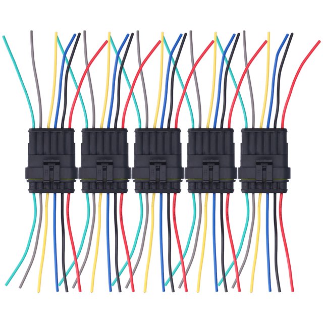5Pcs Manière Connecteur Électrique de Voiture Imperméable Anti-Flaming Résistant Antioxydant Connecteur de Fil Automobile6p