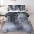 thumbnail image 1 of YST 3D Tornado 7 Pieces Bedding Set Lightning Comforter Set for Boys Girls Natural Disaster Bed Set Room Decor Queen Size Tornado Pattern Soft Warm Microfiber Bedding, 1 of 1