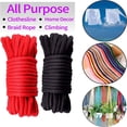 thumbnail image 2 of Estbridg Casewin Braided Twisted Silk Ropes 8mm Diameter Soft Solid Braided Twisted Ropes Decorative Twisted Satin Shiny Cord Rope for All Purpose and DIY Craft (Red 1 Piece), 2 of 8