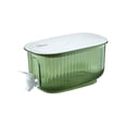 thumbnail image 1 of DEBGFS 4L Drink Dispenser for Fridge  Glass Drink Dispenser  Large Capacity Water Dispensers Beverage Dispenser with Spigot Lemonade Dispenser Iced Juice Containers for Party Camp Birth,green, 1 of 5