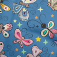 thumbnail image 1 of oneOone Polyester Spandex Medium Blue Fabric Butterflies Craft Projects Decor Fabric Printed By The Yard 56 Inch Wide-31, 1 of 5