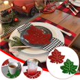 thumbnail image 4 of Maoww 4Pcs Christmas Maple Leaf Coasters Thanksgiving Maple Leaf Placemetns for Home Kitchen Dinning Room Holiday Table Decoration, 4 of 6