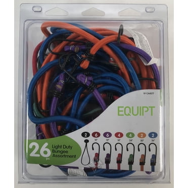 26 Pc Standard Bungee Assortment w/Wire Hooks (6 x 10", 6 x 12", 4 x 18", 4 x 24", 2 x 30", 2 x 36", 2 Toggles)