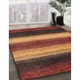 thumbnail image 2 of Ahgly Company Tapis d'Intérieur Carré Abstrait Safran Rouge, 4 Pieds Carré, 2 of 6