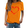 thumbnail image 1 of T-Shirts de la Saint-Valentin pour Femmes, T-Shirts Graphiques Cœur d'Amour, T-Shirts Graphiques Mignons pour Adolescentes, T-Shirts Décontractés Imprimés pour la Saint-Valentin, T-Shirt Col Rond Imprimé, Chandail pour Femmes, 1 of 8