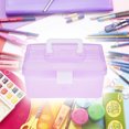 thumbnail image 2 of Storage Case,Box Watercolor Oil Portable Art Box Watercolor Container Siuke Clear Craft Container Siuke Clear Art Box Watercolor Oil Supplies Leeofty Qisuo Purple, 2 of 7