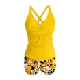 thumbnail image 5 of Womens Bathing Suits Tankini 2026 Trendy Modest Deep V Neck Crossover Top with Swim Shorts Two Piece Bathing Suits for Women, 5 of 5
