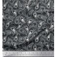 thumbnail image 1 of Soimoi Modal Satin Fabric Dot & Paisley Print Fabric by Yard 42 Inch Wide, 1 of 1