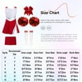 thumbnail image 5 of Hansber Enfants Filles Uniforme de Cheerleading Sans Manches École Événement Costume de Cheerleader Fête Noël A Rouge 12, 5 of 5