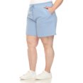 thumbnail image 2 of White Mark Short en Molleton Longline Extensible à Taille Haute pour Femmes, 2 of 5