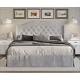 thumbnail image 1 of Bruce Tufted Upholstered Platform Bed Silver Grey - King, 1 of 5