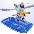 thumbnail image 2 of Durable Snow Sled for Kids Adults Downhill Toboggan Sledge Pull Rope Winter Toy Blue, 2 of 8