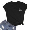 thumbnail image 1 of WEIYLL Womens T Shirts Small Dinosaur Print Black Blouse Sizes S, 1 of 1