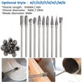 thumbnail image 2 of 100mm Longue Portée Fraise Rotative Double Coupe Carbure de Tungstène Sculpter Bit 3mm Tige, 2 of 6