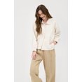 thumbnail image 1 of Blu Pepper Veste en Molleton de Fausse Fourrure Ivoire à Boutons-Pression pour Femme, 1 of 5