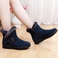 thumbnail image 5 of Liquidation d'Économies d'Hiver! Bottines pour Femmes PEZHADA, Bottes pour Femmes, Grandes Tailles Bottes d'Hiver pour Femmes Isolées pour l'Extérieur Chaussures à Bout Rond à Enfiler Bottes Décontractées à Fermeture Éclair Bleu, 5 of 5
