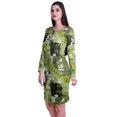 thumbnail image 4 of Moomaya Womens Full Sleeve Printed Midi Length Printed Bodycon Dress, 4 of 6