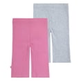 thumbnail image 3 of Huggies® Baby Girls' Layette Ribbed Organic Cotton 2-Pack Pants, 3 of 4