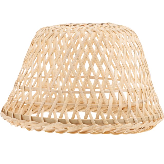 Miangastore Petit Abat-Jour Tissage en Bambou Style Rétro Abat-Jour Tonneau
