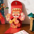 thumbnail image 2 of Penkiiy 2025 Tridimensional Red Bag Pulling For Happy And Beautiful Benefits A Thousand Yuan New Red Bag For Spring Festival, 2 of 6