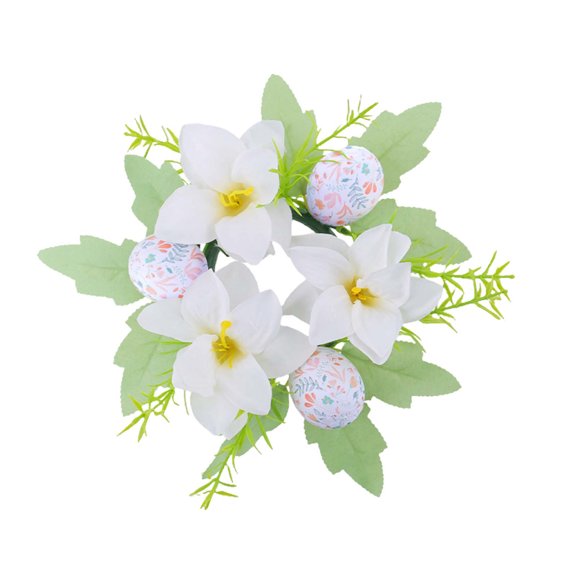 Dining Room Table Set,Easter Candlestick Decoration Living Room Table Imitation Flowers Candle Wreath Decoration Candle Cup Props,Easter Decorations for the Home,Living Room Tables