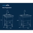 thumbnail image 3 of UTILITYSINKS Plastic 24" Freestanding Compact Workshop Utility Sink, Grey, 3 of 12