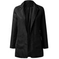 thumbnail image 4 of CEHVOM Women Autumn Winter Long Sleeve Office Coat Cardigans Suit Long Jacket, 4 of 6