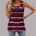 thumbnail image 5 of Birdeem Mode Femme Imprimé Col Carré Confortable T-Shirt Ample Sans Manches Blouse Décontractée Hauts, 5 of 5