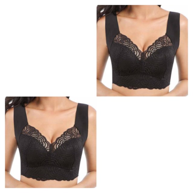 mmirethe Ribless Bra Lace Offers Skin-Friendly And Breathable Comfort For Women Widened Shoulder Strap Is Stable And Does Not 4XL 2Set