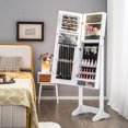 thumbnail image 4 of Costway Armoire à Bijoux avec Miroir à DEL, Organisateur sur Pied avec Lumière Intégrée à 3 Couleurs, 4 of 10