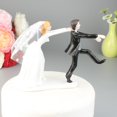 thumbnail image 2 of Resin Figurine Wedding Cake Topper for Reluctant Grooms, 2 of 8