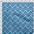 thumbnail image 4 of oneOone Velvet Blue Fabric Geometric Craft Projects Decor Fabric Printed By The Yard 58 Inch Wide, 4 of 4