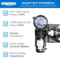 thumbnail image 3 of Swimline HYDROTOOLS Système de Pompe de Filtration pour Piscine hors Terre à Cartouche de 50 Pi2, 3 of 8
